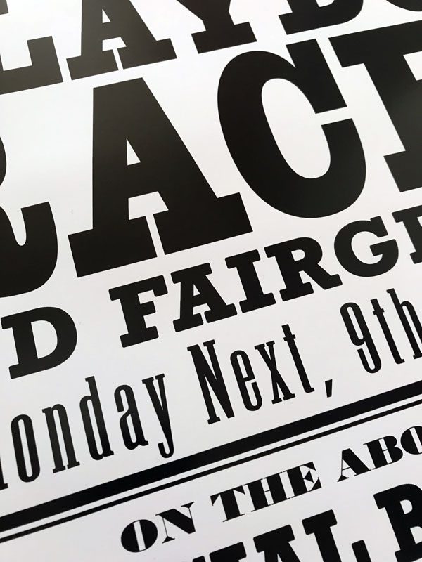 Blaydon Races Poster super close up