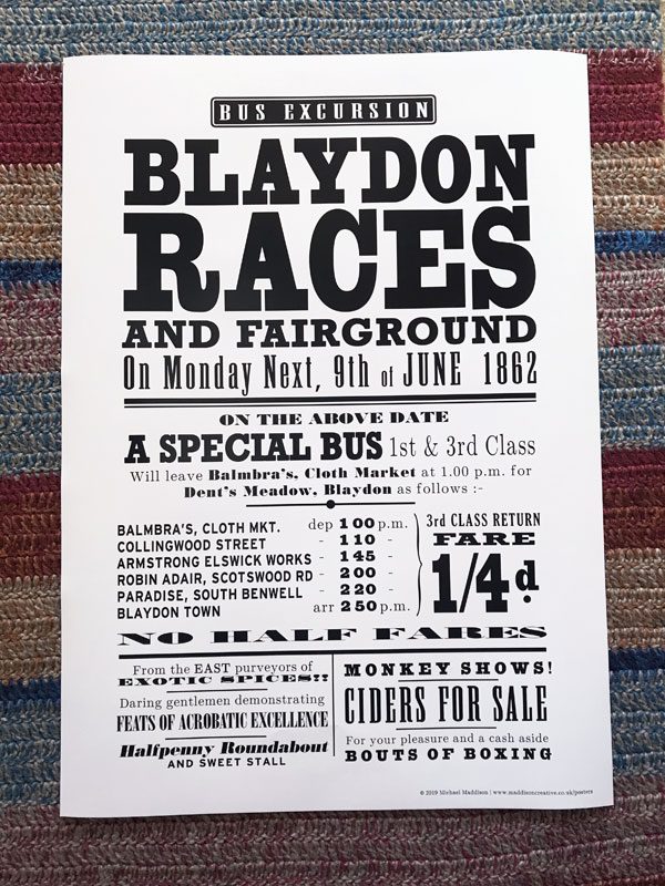 Blaydon Races Poster