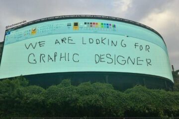 Inspired graphic designer advert