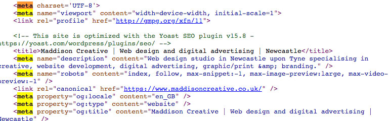 Meta tags - Meta keywords - Maddison Creative